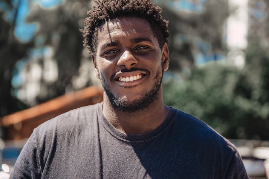 Portrait of a smiling man outdoors